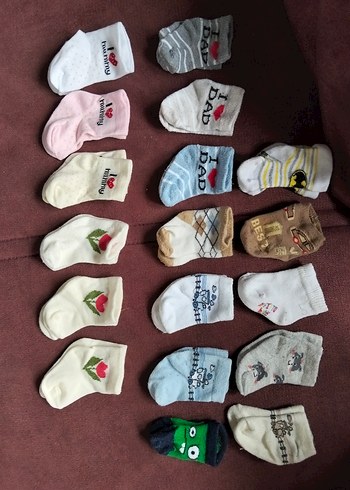 Renkli Nakışlı Kız  erkek Çorapları - Görsel 3