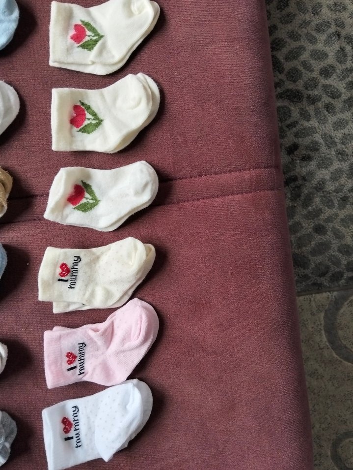 Renkli Nakışlı Kız  erkek Çorapları - Görsel 2