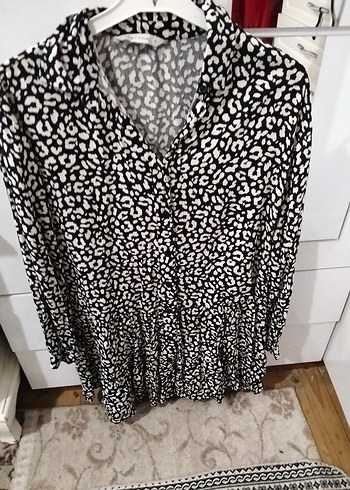 Kadın Uzun Kollu Yılan Desenli elbise - Görsel 2