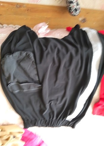 Drapeli Siyah bayan şalvar - Görsel 2