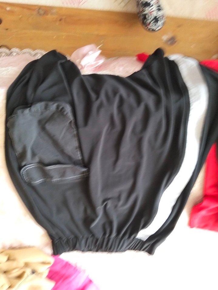 Drapeli Siyah bayan şalvar - Görsel 2