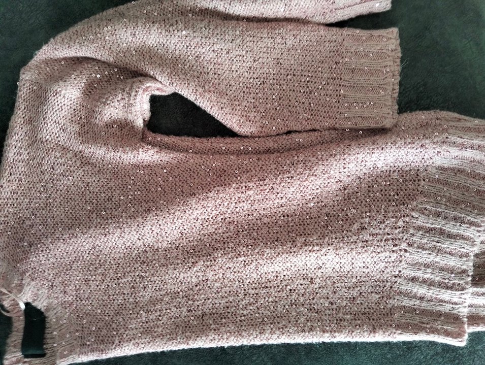 Pembe Parlak Örgü Kadın Kazak - Görsel 3