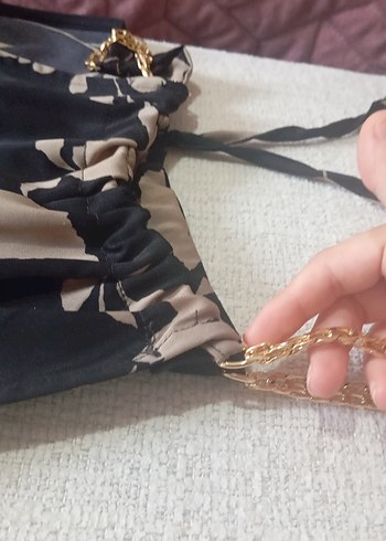 Drapeli Straplez Siyah Kısa Elbise - Görsel 6