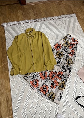 Kadın Bohem Mini Khaki Ceket