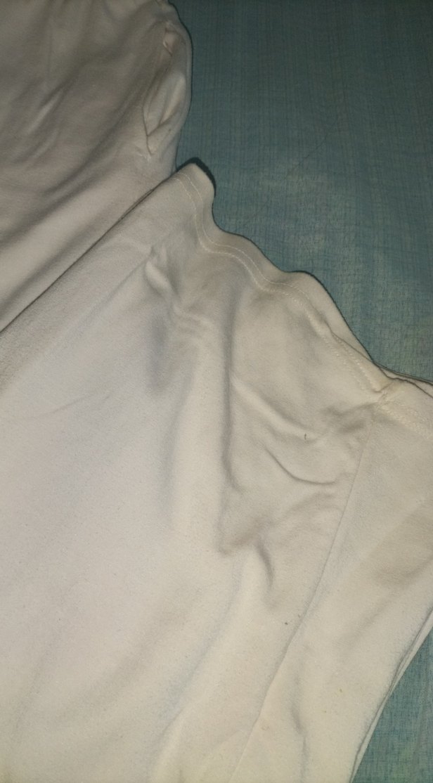 Beyaz Rahat Kesim Keten  Eşofman Altı - Görsel 2