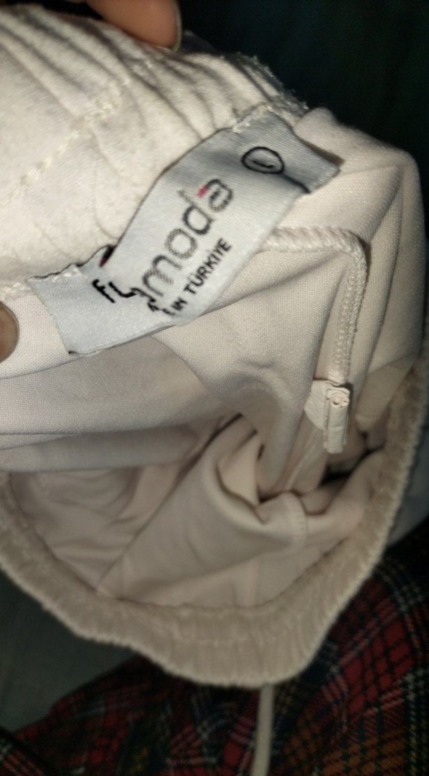 Beyaz Rahat Kesim Keten  Eşofman Altı - Görsel 4