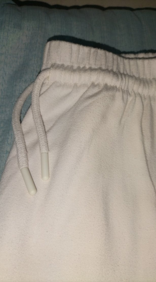 Beyaz Rahat Kesim Keten  Eşofman Altı - Görsel 3