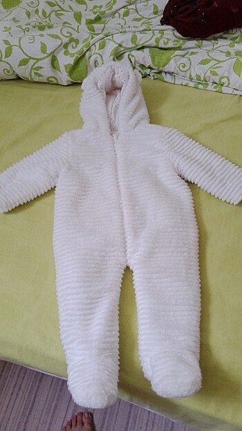Kışlık kapşonlu bebek peluş welsoft