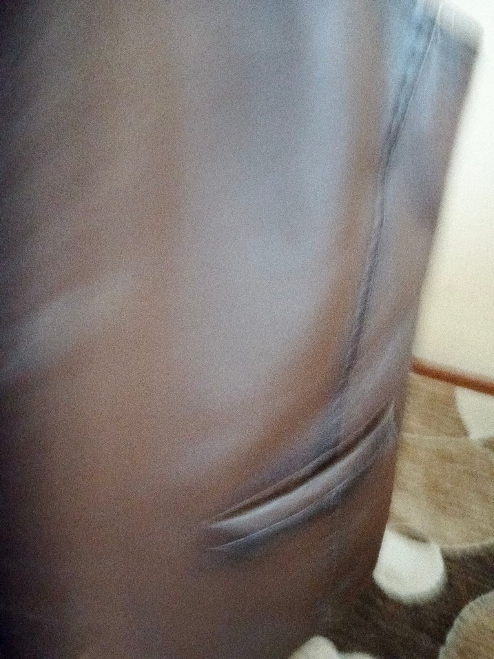 Kuzu derisi sıfır sayılır Kahverengi Deri Düğmeli Yelek - Görsel 5