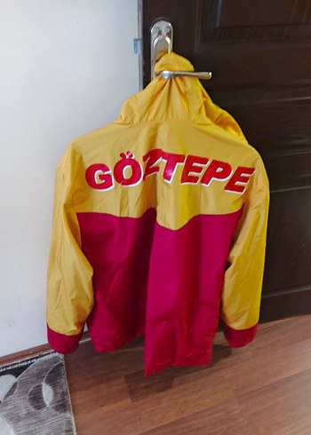 GÖZTEPE Sarı-Kırmızı Fermuarlı Erkek Raincoat - Görsel 2