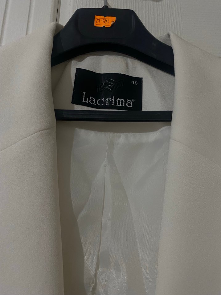 Beyaz  Kadın  Blazer Ceket - Görsel 2