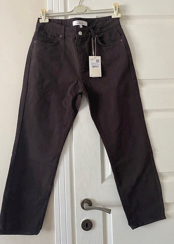 40 Beden Kadın kahverengi Regular Fit Midi Kot Pantolon