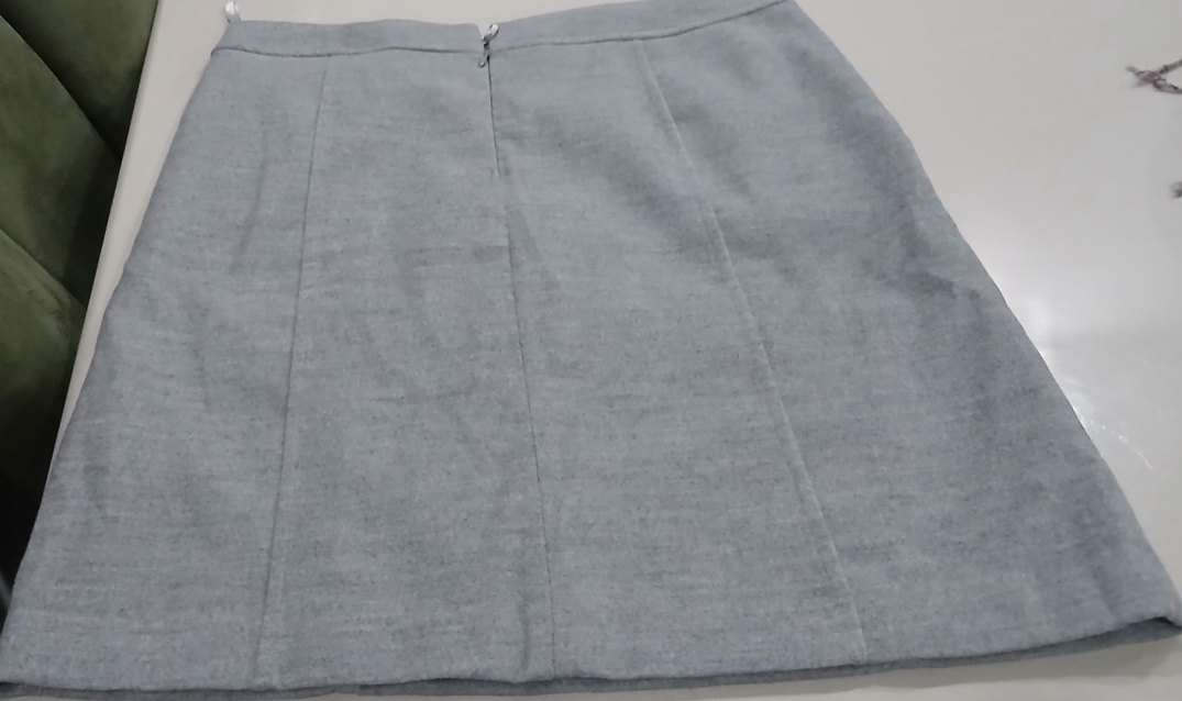 Gri Midi Hamile Eteği - Görsel 4