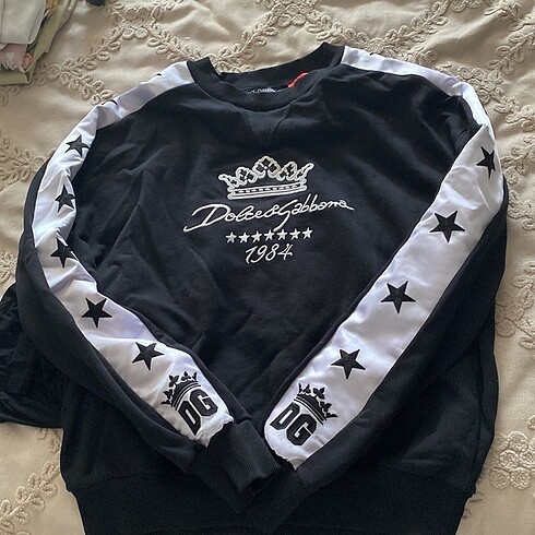 s Beden siyah Renk Dolce Gabbana orijinal sweatshirt