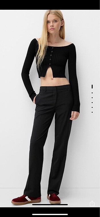 BERSHKA marka orta bel kumaş pantolon