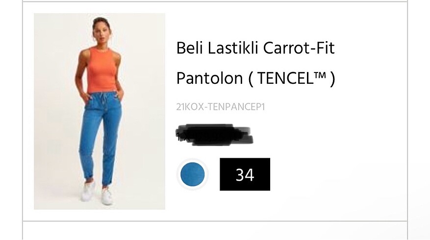 34 Beden OXXO pantolon