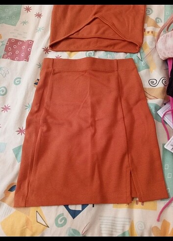 s Beden Crop etek takım