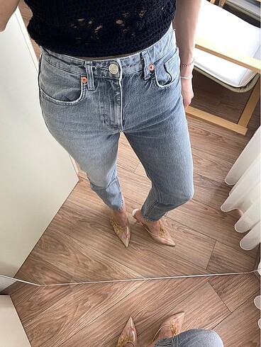 Zara Zara gri mom fit jean