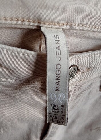 s Beden Mango jeans krem pantalon