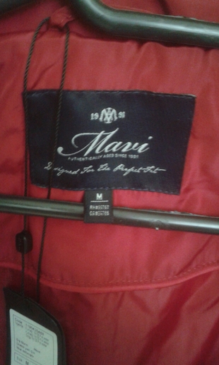 m Beden Mavi marka mont