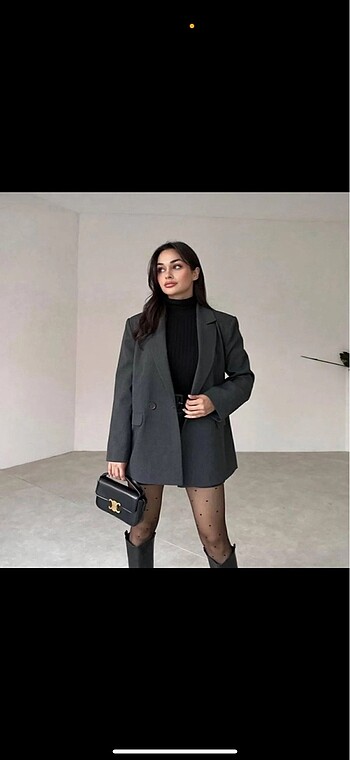 Kadın Tek Düğmeli Blazer Ceket