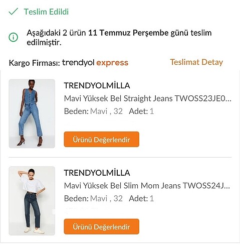 32 Beden etiketli kot pantolon şuan sitesinde 700?