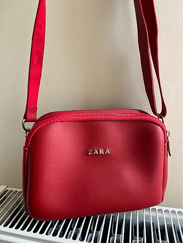 Zara Kırmızı deri çanta