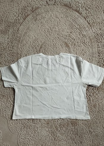 Kadın Beyaz Kısa Kollu Baskılı Tişört - Görsel 2