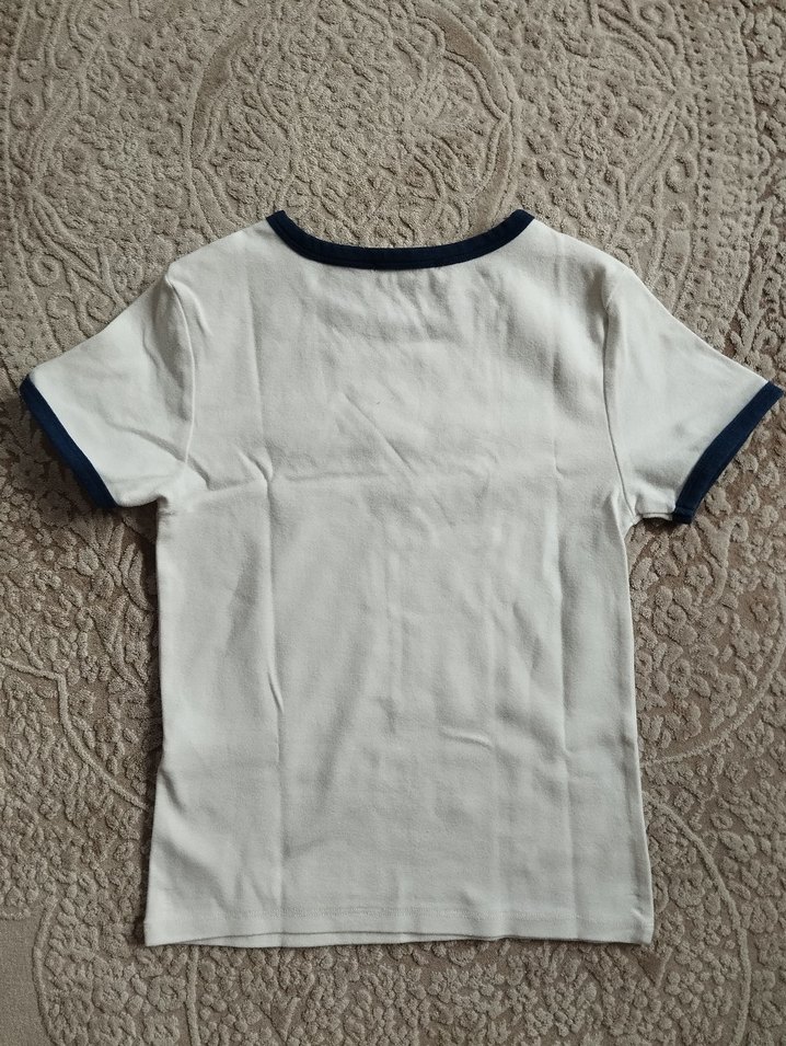 Baskılı Beyaz Kadın Tişört - Görsel 3