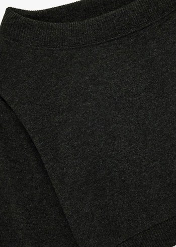 Gri Kayık Yaka Kadın Triko - Görsel 4