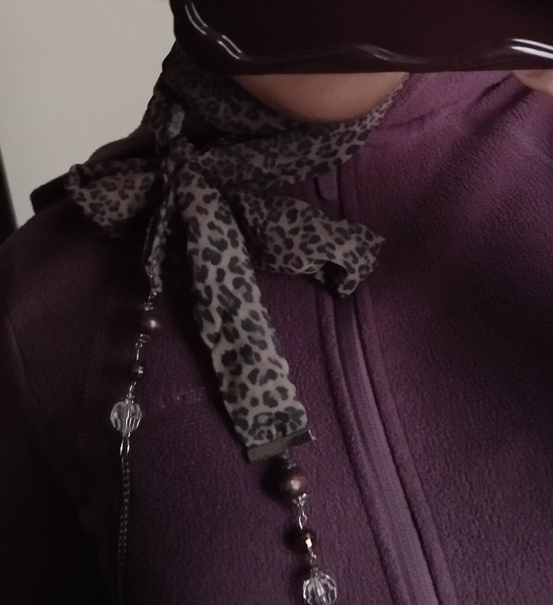 Kahverengi Leopar Desenli fular - Görsel 2