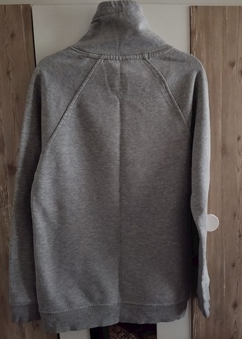 Gri Boğazlı Sweatshirt - Görsel 2