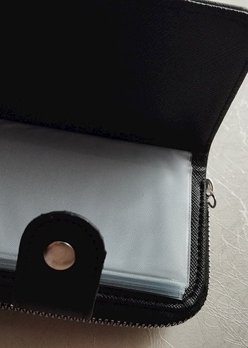 Siyah Deri Fermuarlı Kadın Cüzdanı - Görsel 2