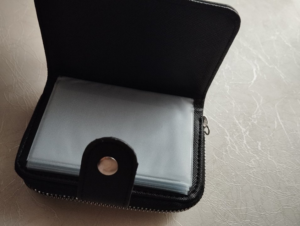 Siyah Deri Fermuarlı Kadın Cüzdanı - Görsel 2