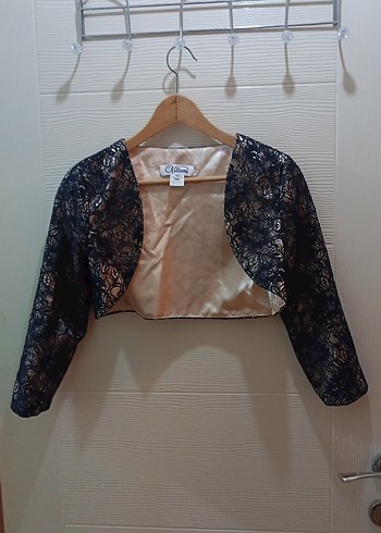 Dantel Detaylı Siyah Mini Straplez Elbise ve bolero ceket - Görsel 2