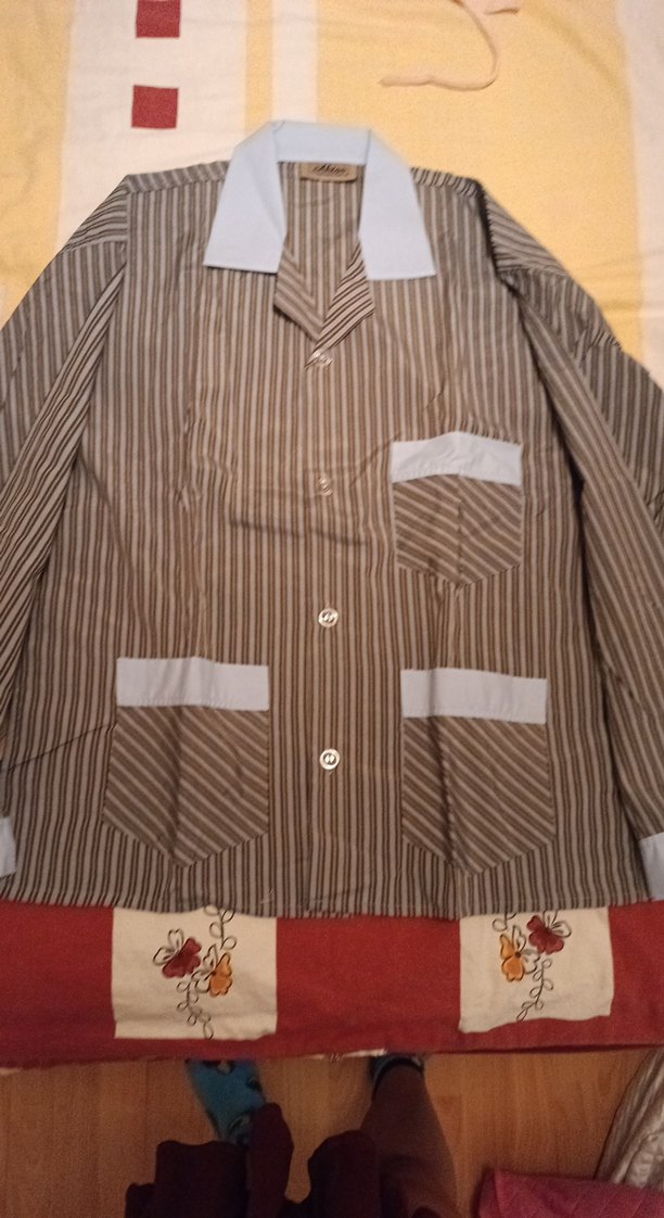 Düğmeli Uzun Kollu Erkek Pijama Takımı - Görsel 5