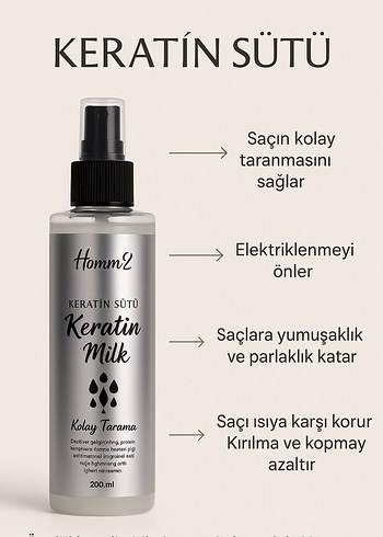 Keratin Sütü Saç Bakım Spreyi 250 ml - Görsel 2