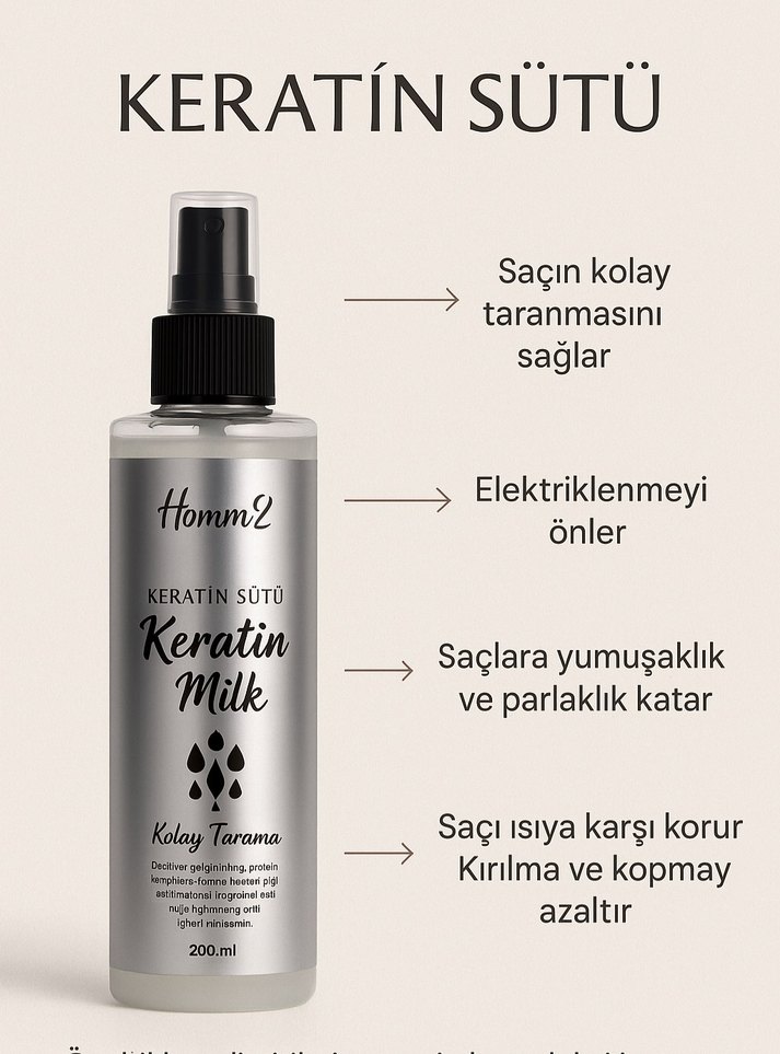 Keratin Sütü Saç Bakım Spreyi 250 ml - Görsel 2