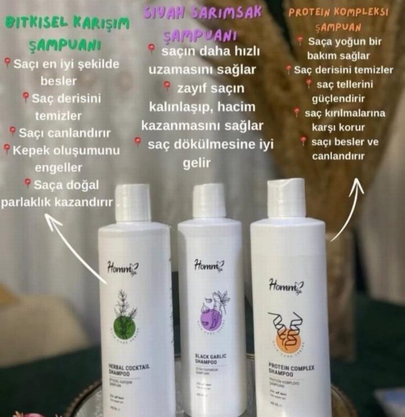 Homm Bitkisel Siyah Sarımsaklı Şampuan - Görsel 2