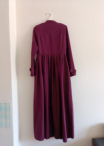 Armine mürdüm rengi yazlık pardesü
