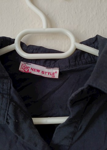 38 Beden siyah Denim Kadın Gömlek, Uzun Kollu, Düğmeli