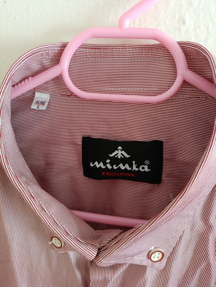 Pembe Keten Erkek Gömlek - Görsel 3