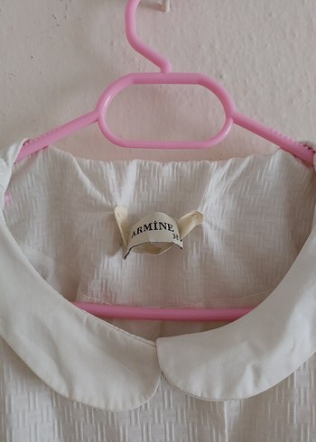 Armine Düğmeli Uzun Beyaz pardesü - Görsel 2