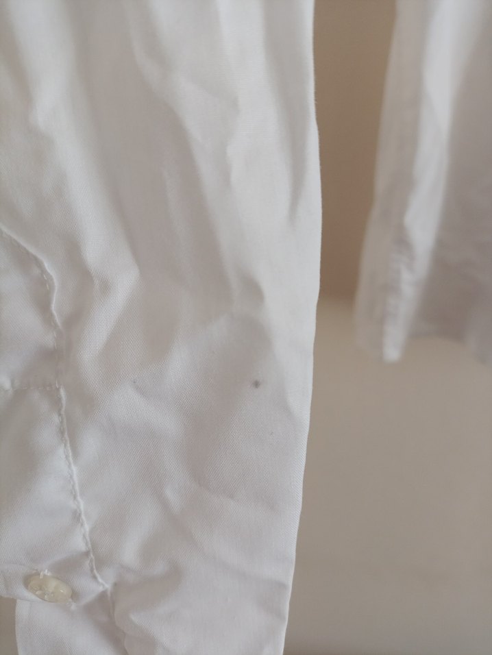 Beyaz Keten Erkek Gömlek - Görsel 2