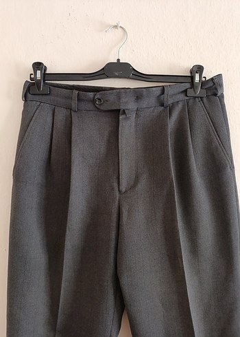 Gri Pilili Erkek Keten Pantolon - Görsel 2