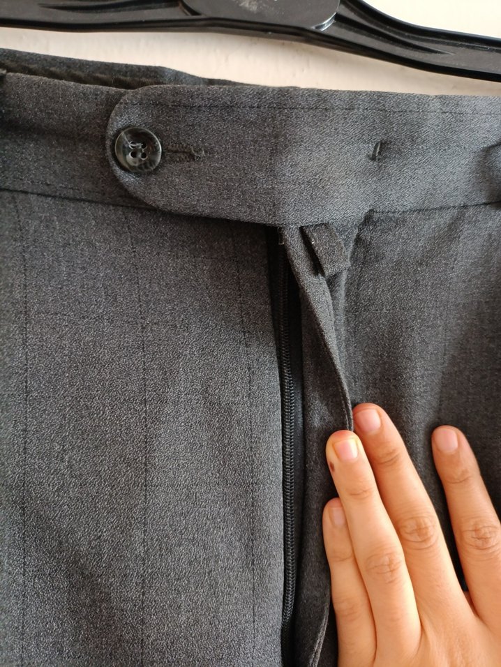 Gri Pilili Erkek Keten Pantolon - Görsel 4