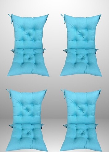 Sırtlı Sandalye Minderi 4'lü Takım 40×85 cm