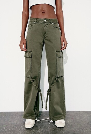 Zara Zara kargo orta bel jean