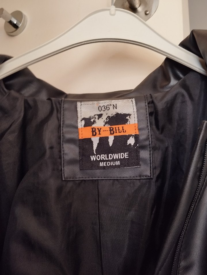 Siyah Deri Oversize Ceket - Görsel 2