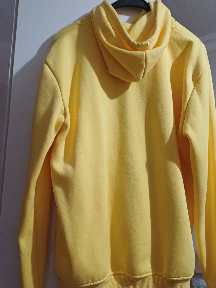 Sarı NBA Baskılı Kapüşonlu Sweatshirt - Görsel 3